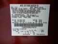 RR: Ruby Red Metallic 2013 Ford Taurus Limited 2.0 EcoBoost Color Code