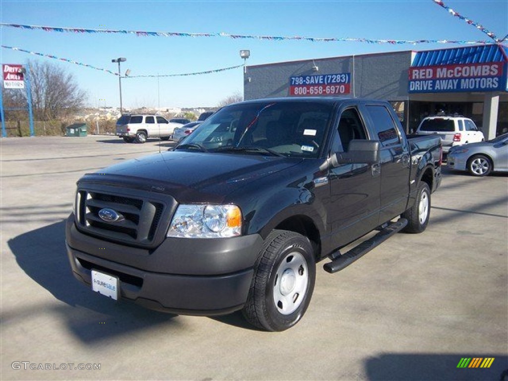 2008 F150 XL SuperCrew - Black / Medium/Dark Flint photo #1