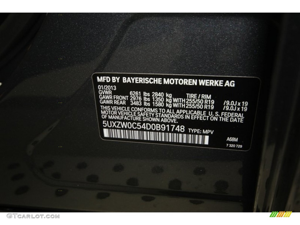 2013 X5 Color Code A68 for Platinum Gray Metallic Photo #76067022