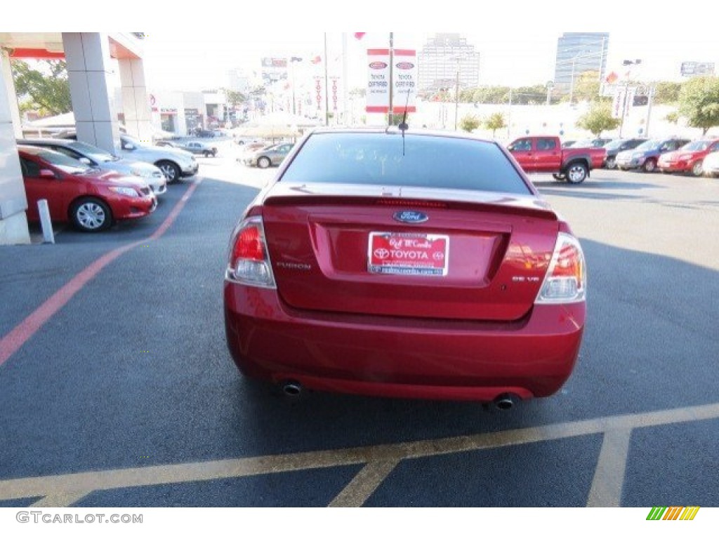 2008 Fusion SE V6 - Redfire Metallic / Charcoal Black/Red photo #6