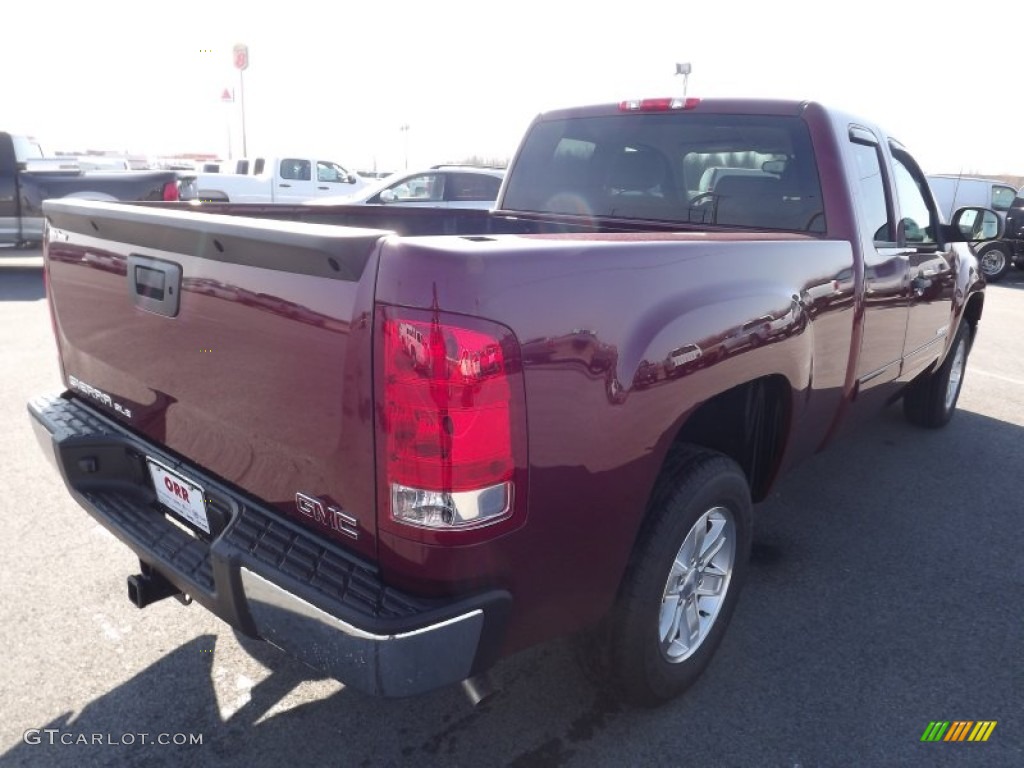 2013 Sierra 1500 SLE Extended Cab - Sonoma Red Metallic / Very Dark Cashmere/Light Cashmere photo #5