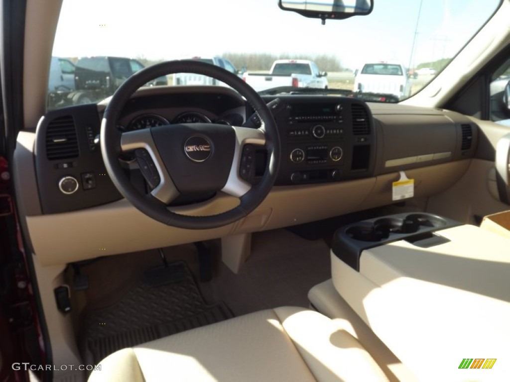 2013 Sierra 1500 SLE Extended Cab - Sonoma Red Metallic / Very Dark Cashmere/Light Cashmere photo #10