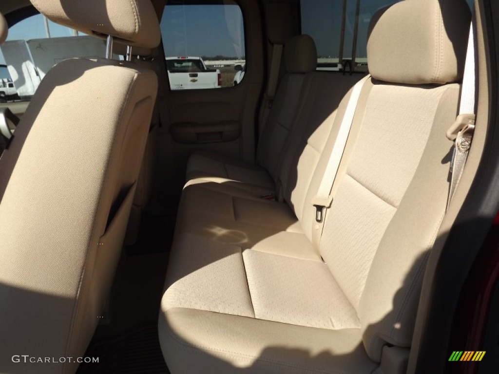 2013 Sierra 1500 SLE Extended Cab - Sonoma Red Metallic / Very Dark Cashmere/Light Cashmere photo #14