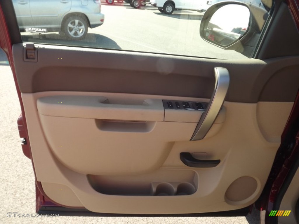 2013 Sierra 1500 SLE Extended Cab - Sonoma Red Metallic / Very Dark Cashmere/Light Cashmere photo #16