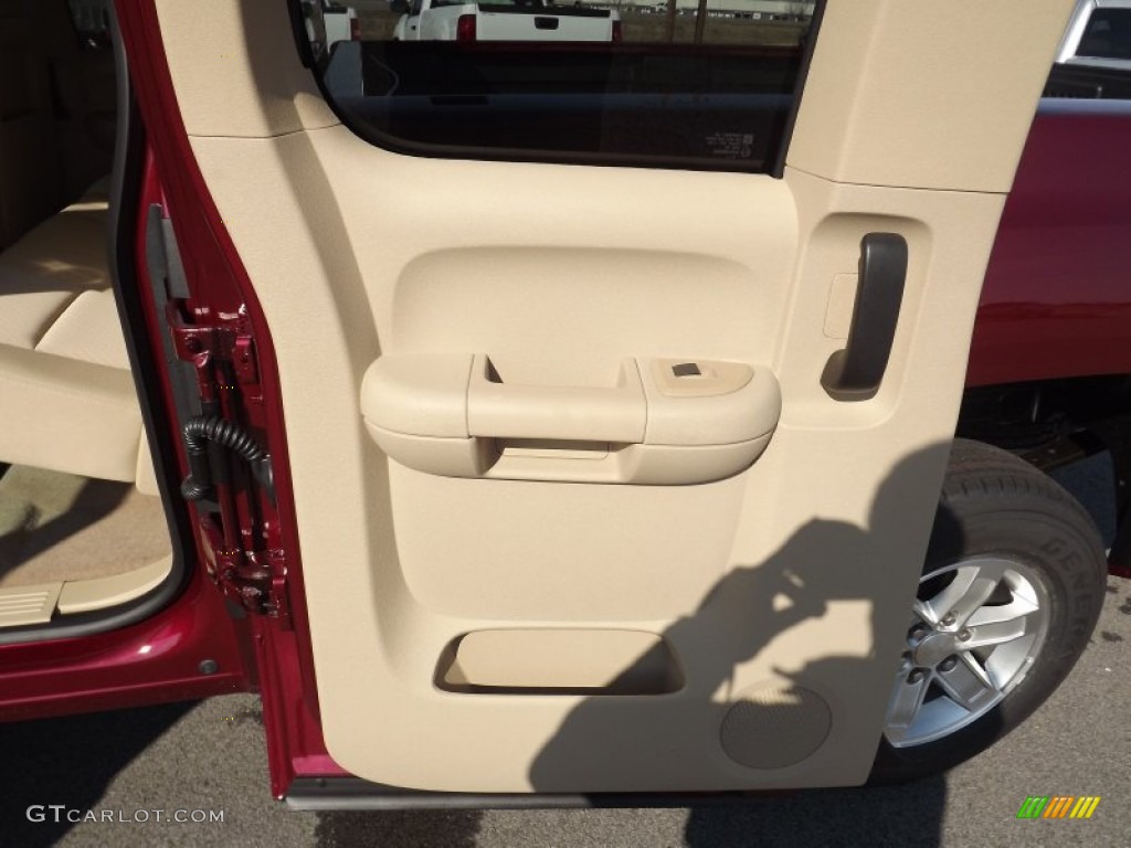 2013 Sierra 1500 SLE Extended Cab - Sonoma Red Metallic / Very Dark Cashmere/Light Cashmere photo #17