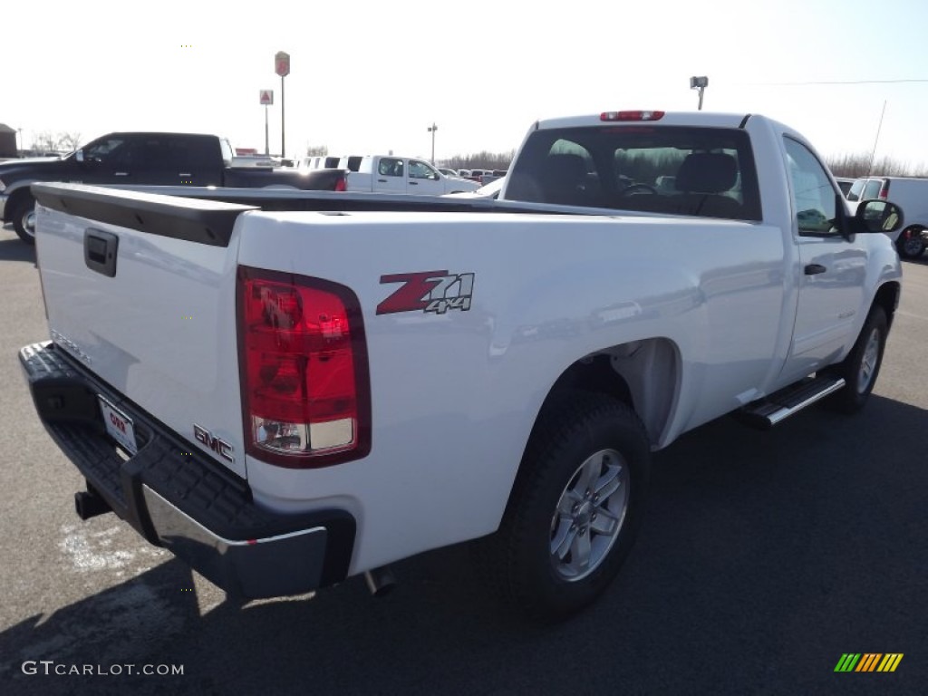 2013 Sierra 1500 SLE Regular Cab 4x4 - Summit White / Very Dark Cashmere/Light Cashmere photo #5