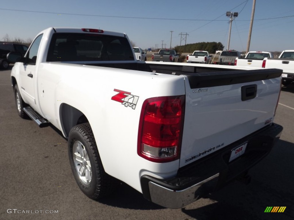 2013 Sierra 1500 SLE Regular Cab 4x4 - Summit White / Very Dark Cashmere/Light Cashmere photo #7