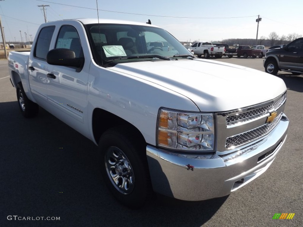 2013 Silverado 1500 LS Crew Cab 4x4 - Summit White / Ebony photo #3