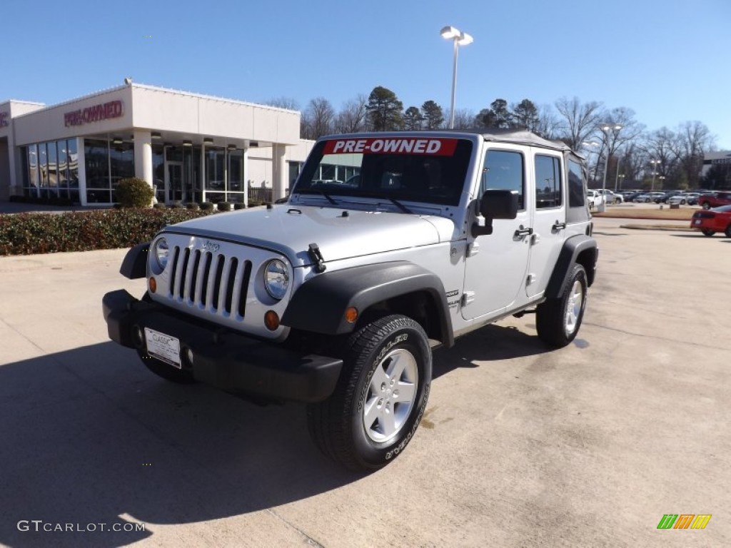 2012 Wrangler Unlimited Sport S 4x4 - Bright Silver Metallic / Black photo #1