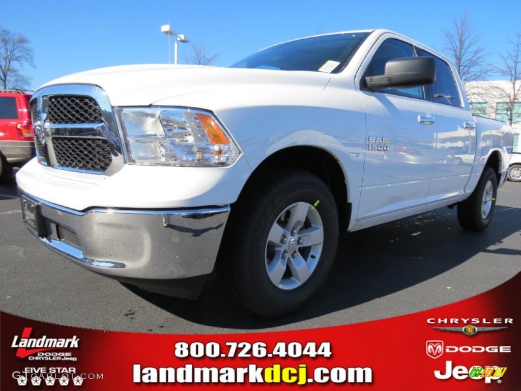 2013 1500 SLT Crew Cab - Bright White / Black/Diesel Gray photo #1