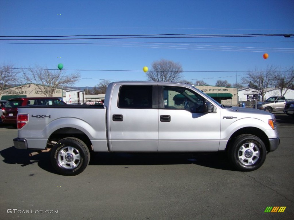 2010 F150 XLT SuperCrew 4x4 - Ingot Silver Metallic / Medium Stone photo #8