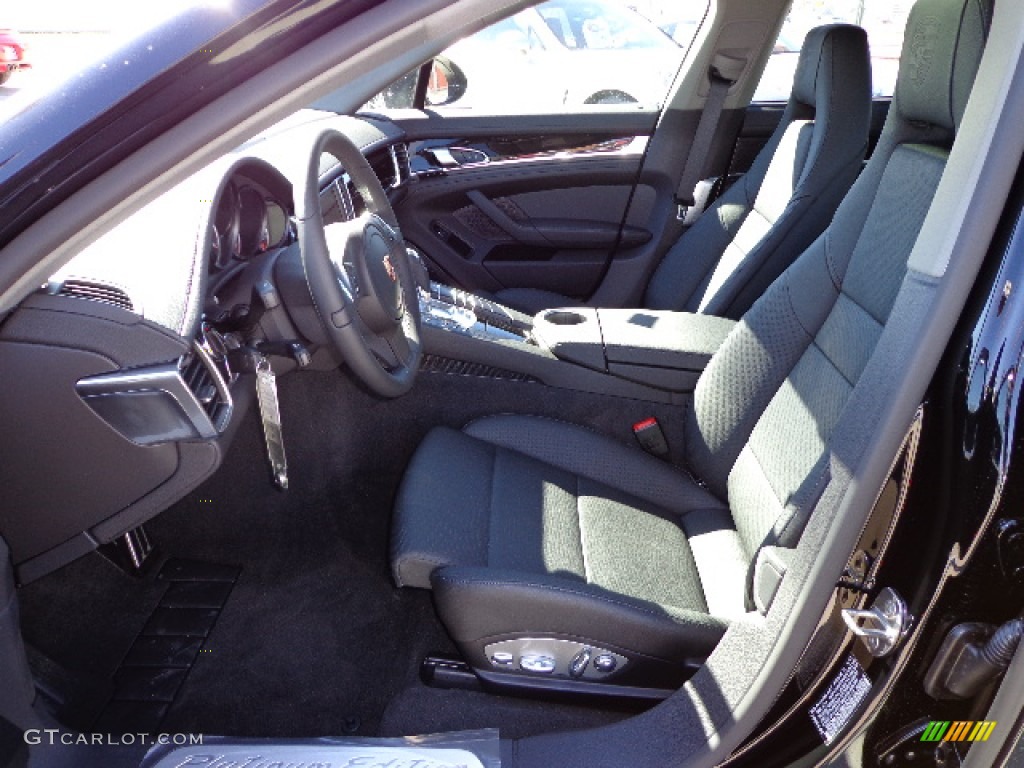 Black Interior 2013 Porsche Panamera Platinum Edition Photo #76073234