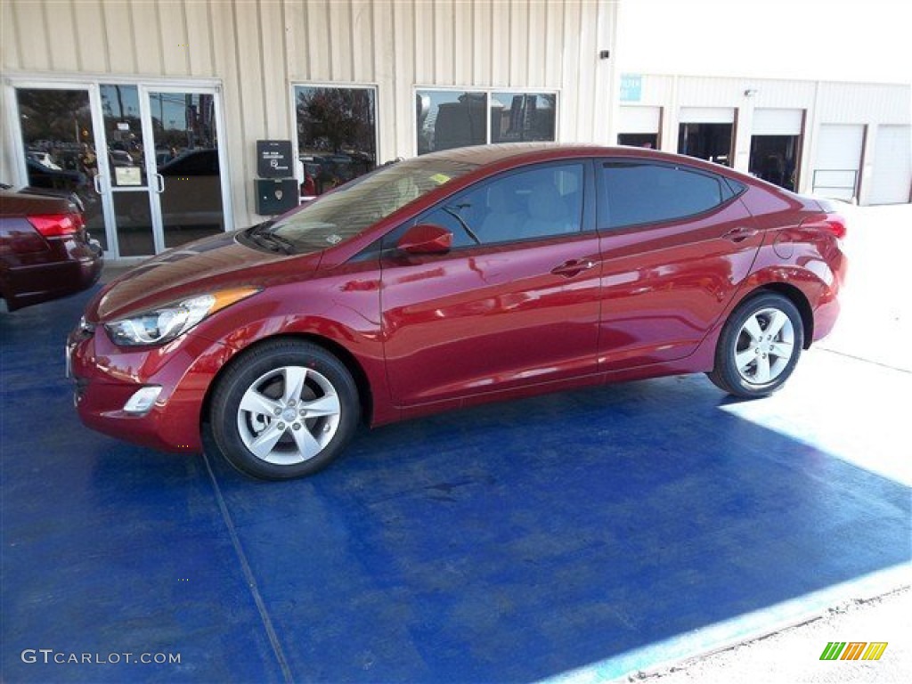 2013 Elantra GLS - Red Allure / Beige photo #1