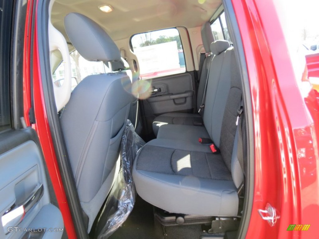 2013 1500 SLT Quad Cab - Flame Red / Black/Diesel Gray photo #7