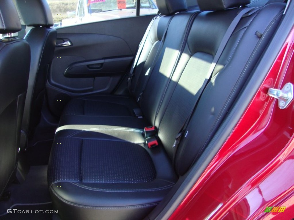 2012 Sonic LTZ Sedan - Crystal Red Tintcoat / Jet Black/Dark Titanium photo #22