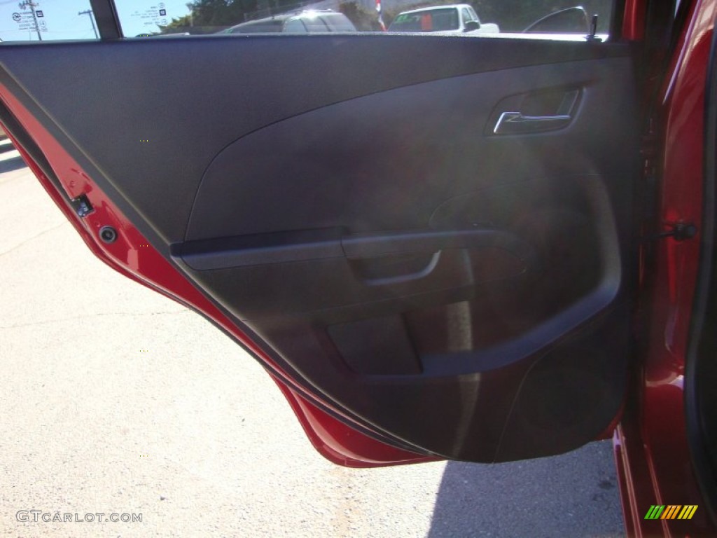 2012 Sonic LTZ Sedan - Crystal Red Tintcoat / Jet Black/Dark Titanium photo #23