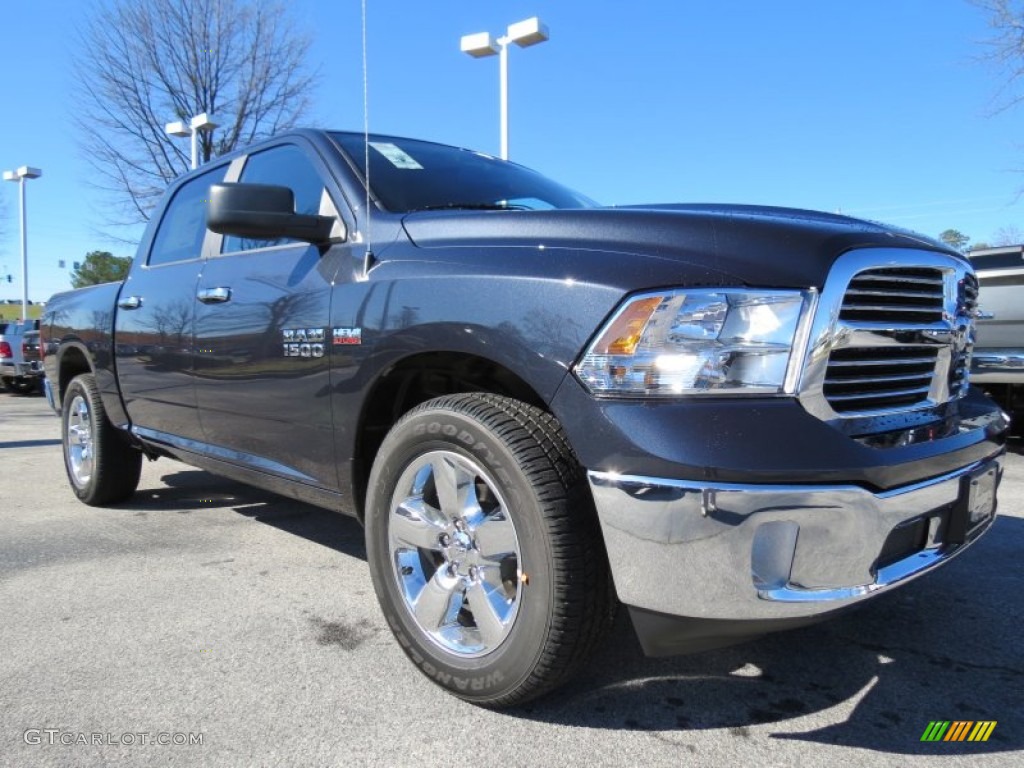 2013 1500 Big Horn Crew Cab - Maximum Steel Metallic / Black/Diesel Gray photo #4