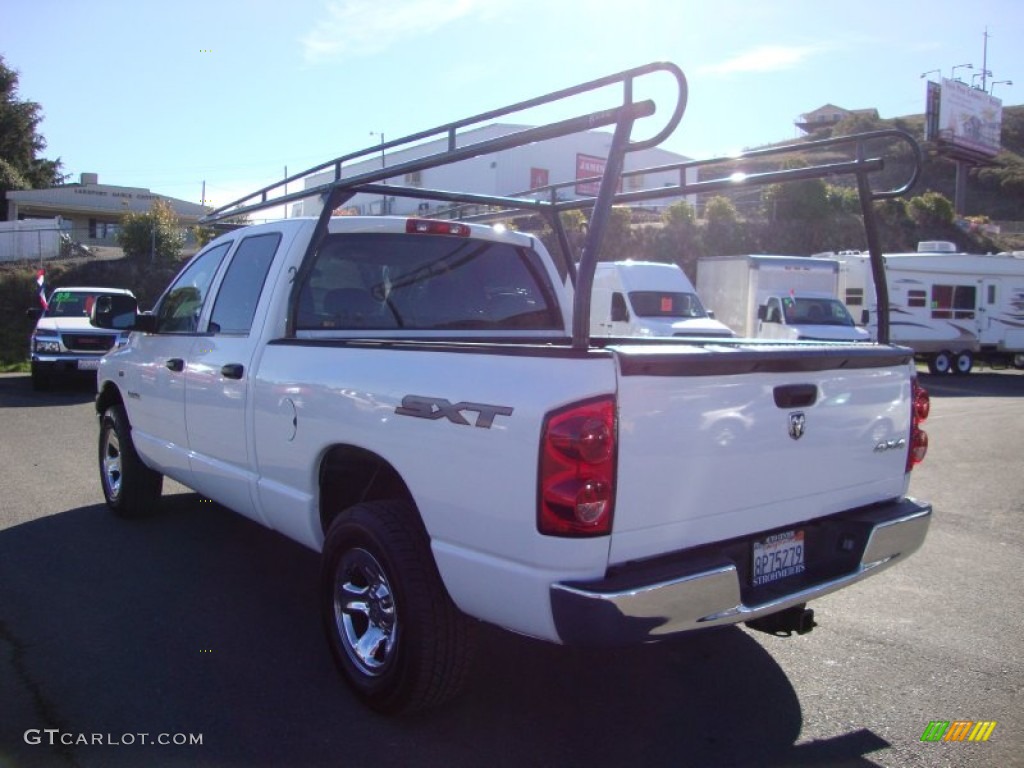 2008 Ram 1500 ST Quad Cab 4x4 - Bright White / Medium Slate Gray photo #5