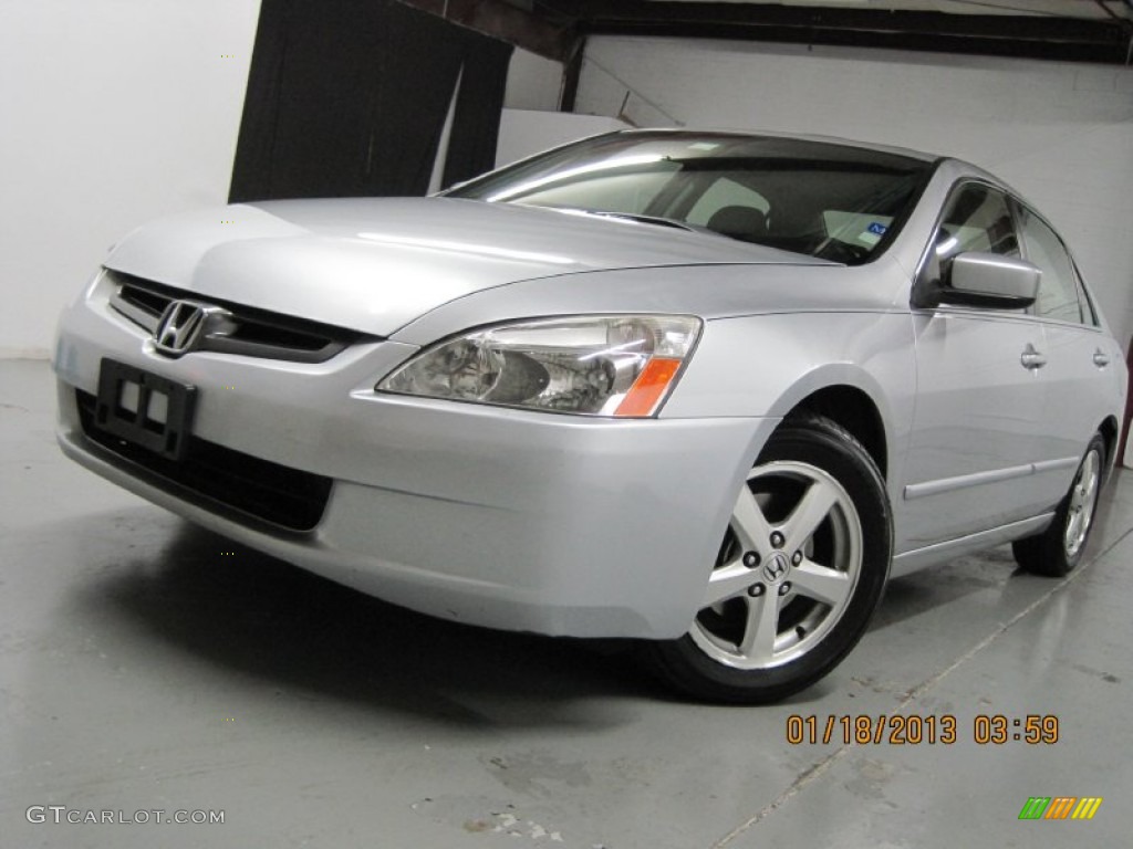 2003 Accord EX-L Sedan - Satin Silver Metallic / Black photo #2