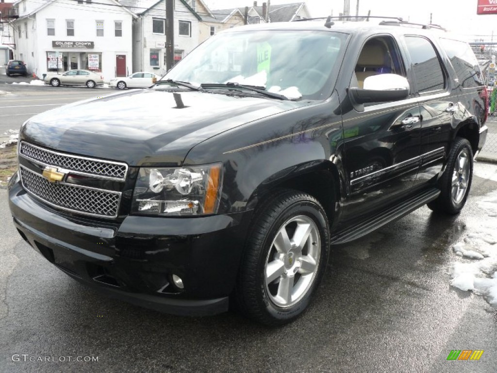 2009 Tahoe LTZ - Black / Light Cashmere photo #1