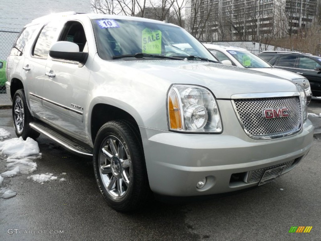 2010 Yukon Denali AWD - Pure Silver Metallic / Ebony photo #5