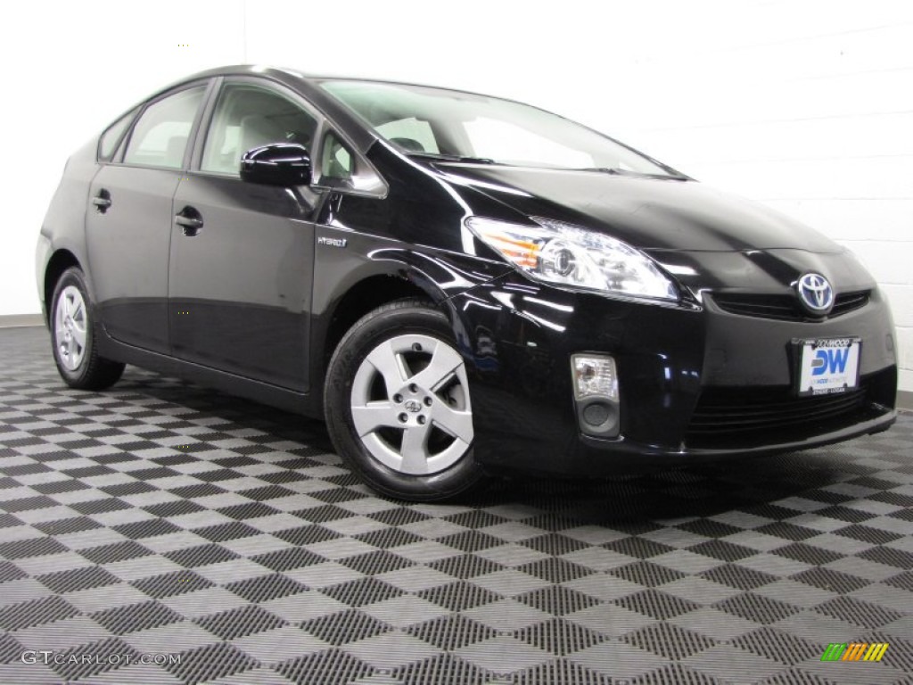 2010 Prius Hybrid V - Black / Dark Gray photo #1