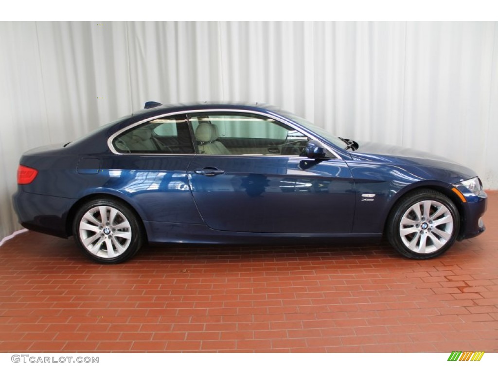 2011 3 Series 328i xDrive Coupe - Deep Sea Blue Metallic / Oyster/Black Dakota Leather photo #3