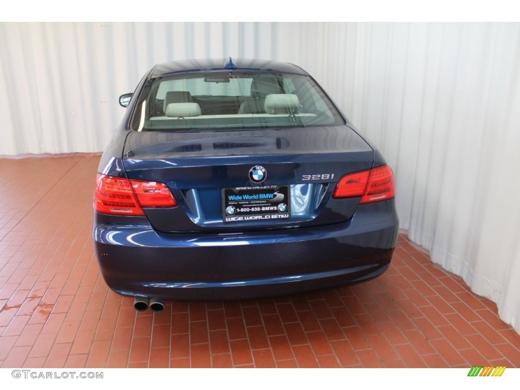 2011 3 Series 328i xDrive Coupe - Deep Sea Blue Metallic / Oyster/Black Dakota Leather photo #5