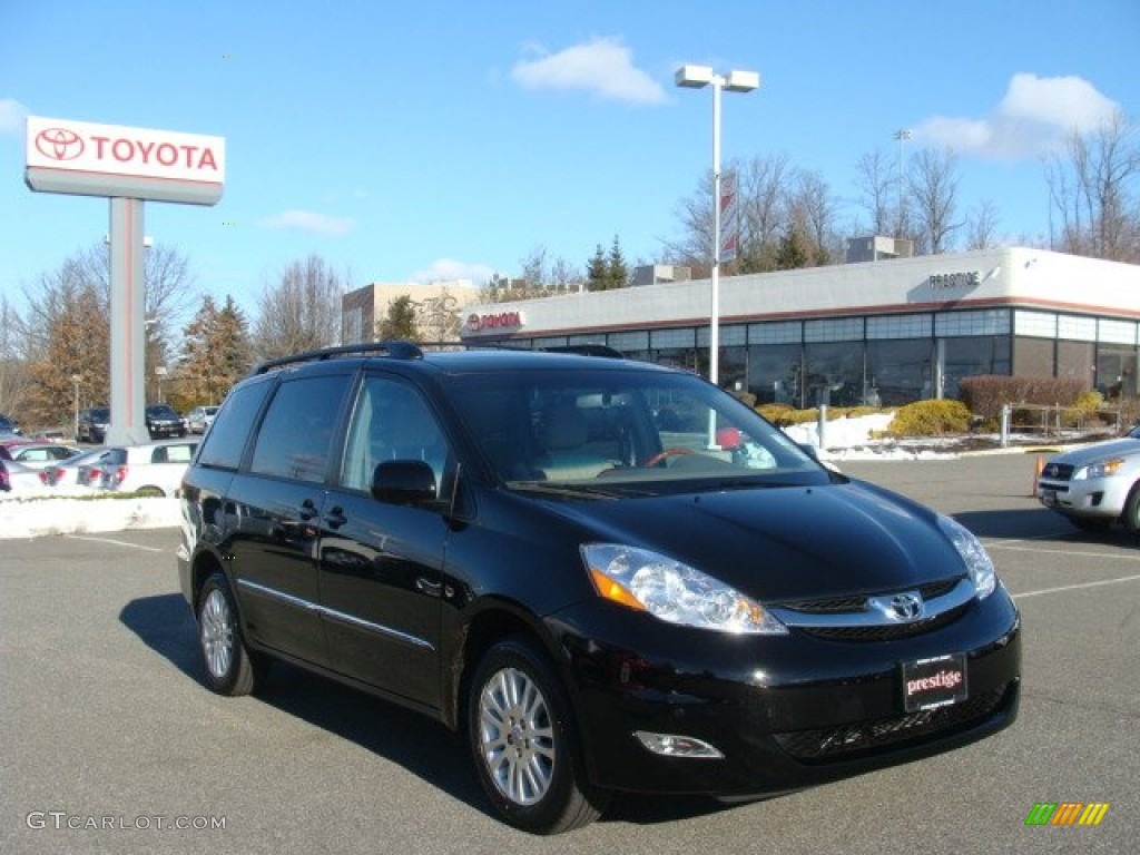 2010 Sienna Limited AWD - Black / Taupe photo #1