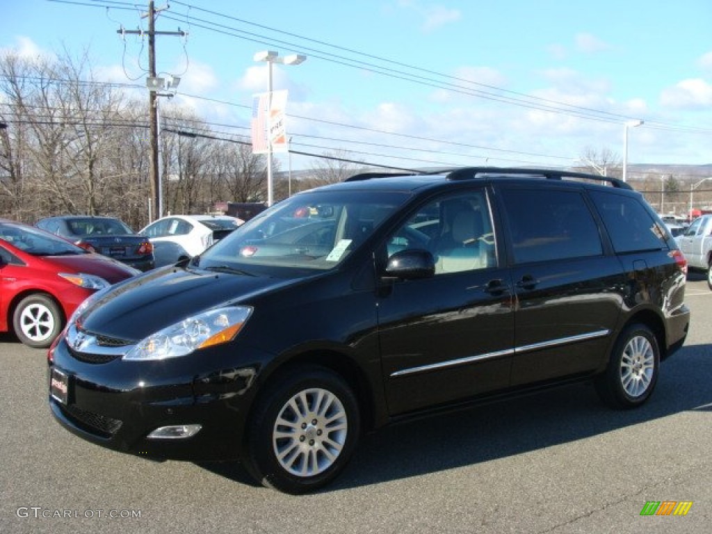 2010 Sienna Limited AWD - Black / Taupe photo #3