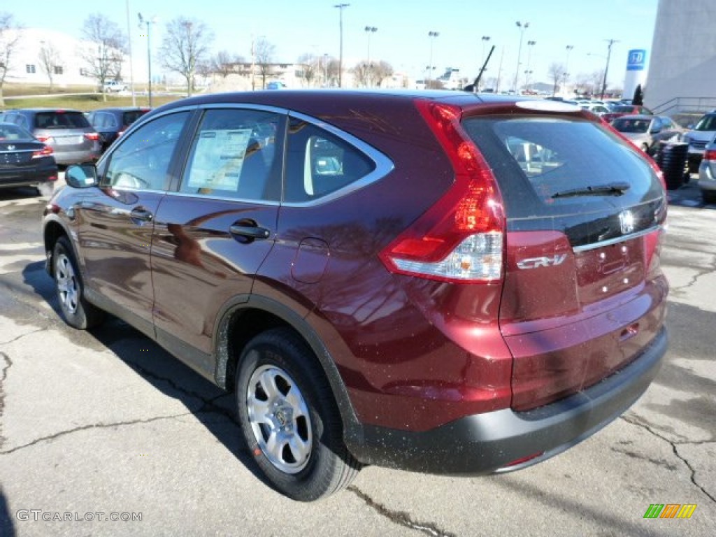 2013 CR-V LX AWD - Basque Red Pearl II / Gray photo #2