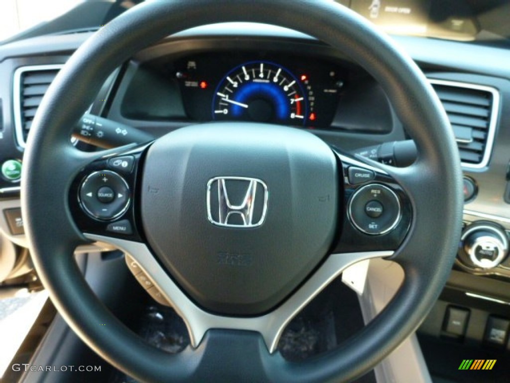 2013 Honda Civic EX Sedan Gray Steering Wheel Photo #76081053