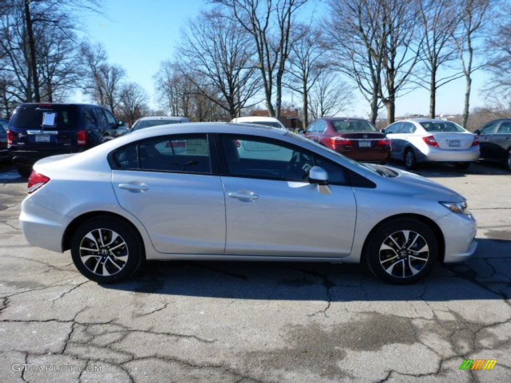 2013 Civic EX Sedan - Alabaster Silver Metallic / Black photo #5