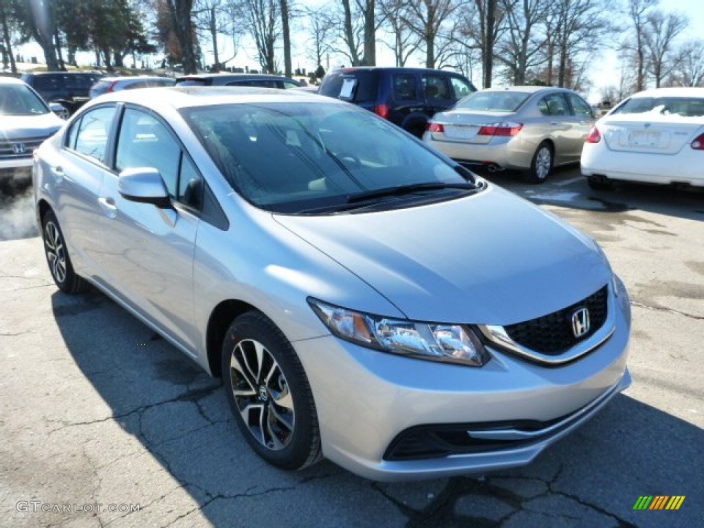 2013 Civic EX Sedan - Alabaster Silver Metallic / Black photo #6