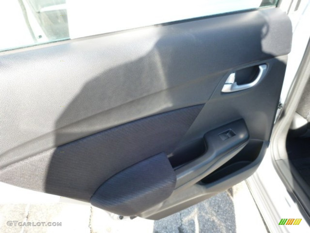 2013 Civic EX Sedan - Alabaster Silver Metallic / Black photo #13