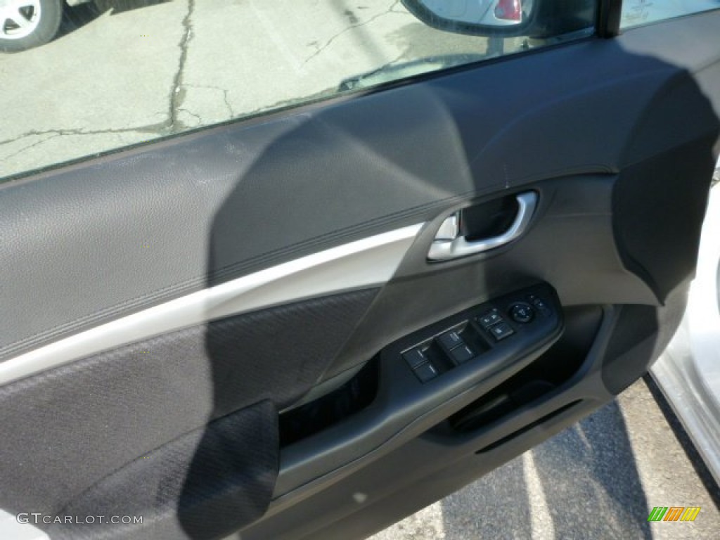 2013 Civic EX Sedan - Alabaster Silver Metallic / Black photo #14