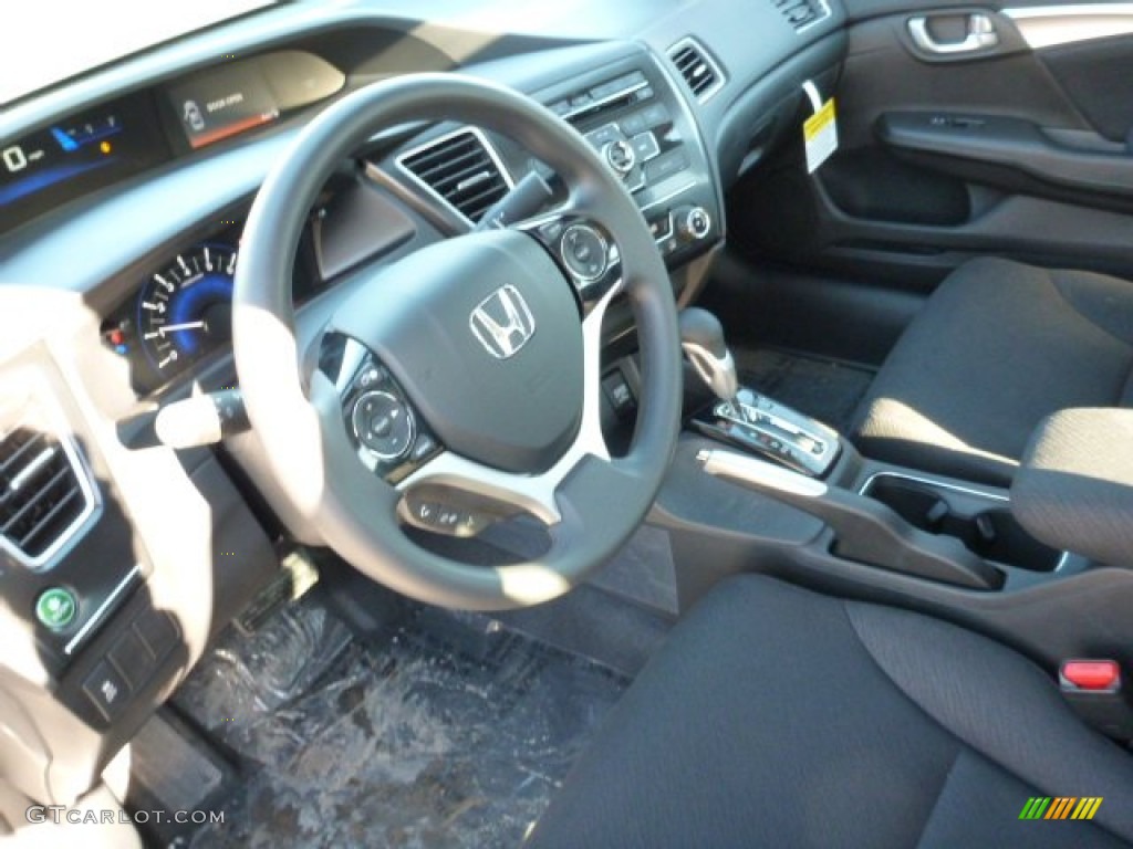 2013 Civic EX Sedan - Alabaster Silver Metallic / Black photo #15