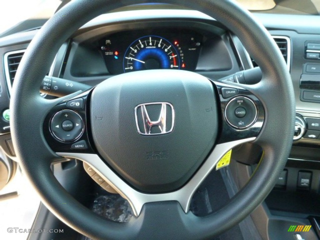 2013 Civic EX Sedan - Alabaster Silver Metallic / Black photo #17