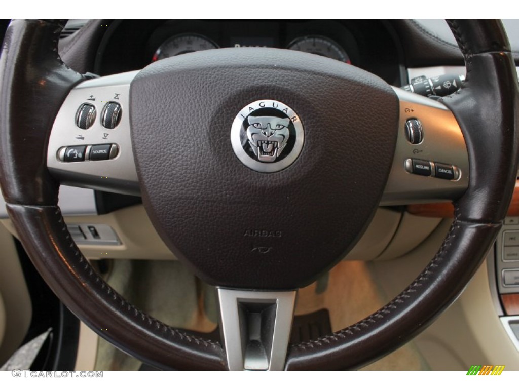 2010 Jaguar XF Sport Sedan Barley Steering Wheel Photo #76082321
