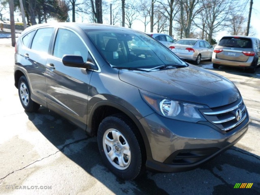 2013 CR-V LX AWD - Polished Metal Metallic / Gray photo #6