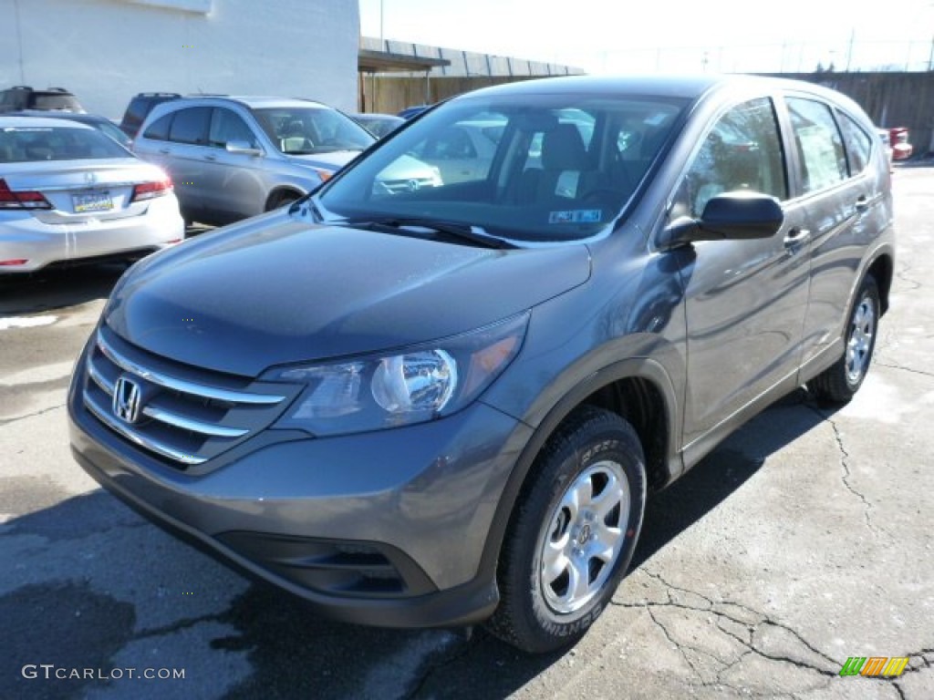 2013 CR-V LX AWD - Polished Metal Metallic / Gray photo #8
