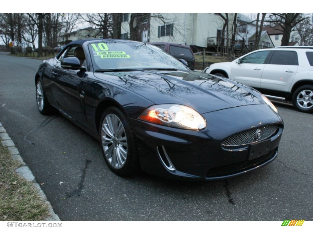 2010 XK XK Convertible - Indigo Blue Metallic / Ivory photo #26
