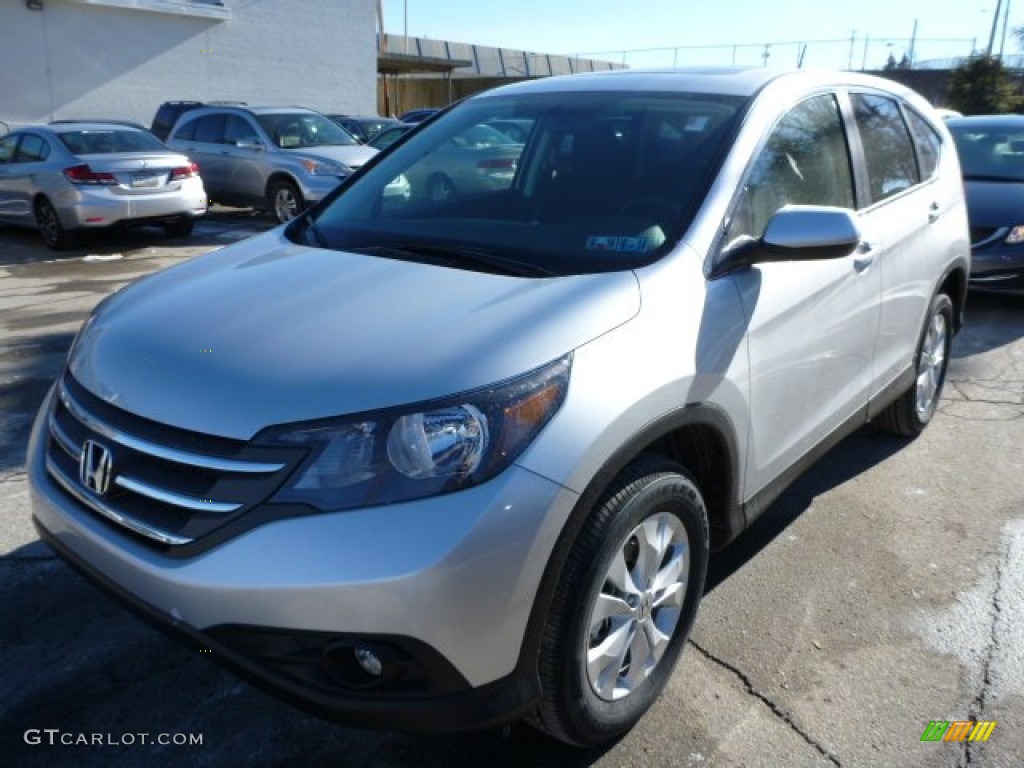 2013 CR-V EX AWD - Alabaster Silver Metallic / Black photo #8