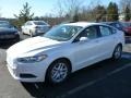 2013 White Platinum Metallic Tri-coat Ford Fusion SE  photo #5