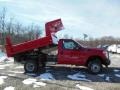 2012 Vermillion Red Ford F350 Super Duty XL Regular Cab 4x4 Dump Truck  photo #1