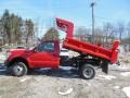 2012 Vermillion Red Ford F350 Super Duty XL Regular Cab 4x4 Dump Truck  photo #5
