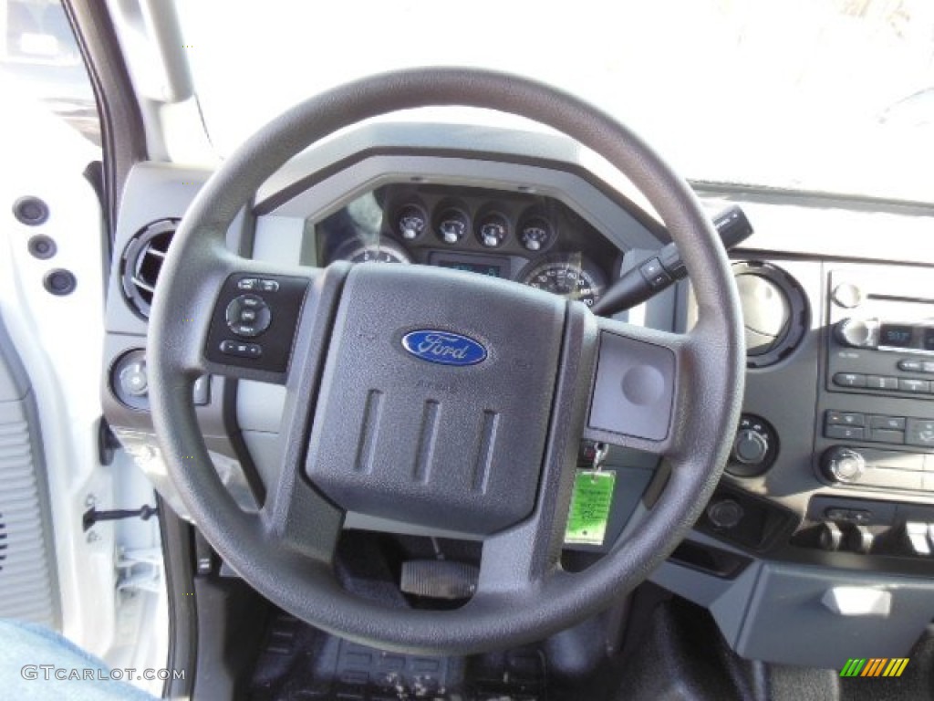 2013 Ford F350 Super Duty XL Crew Cab 4x4 Chassis Steel Steering Wheel Photo #76085194
