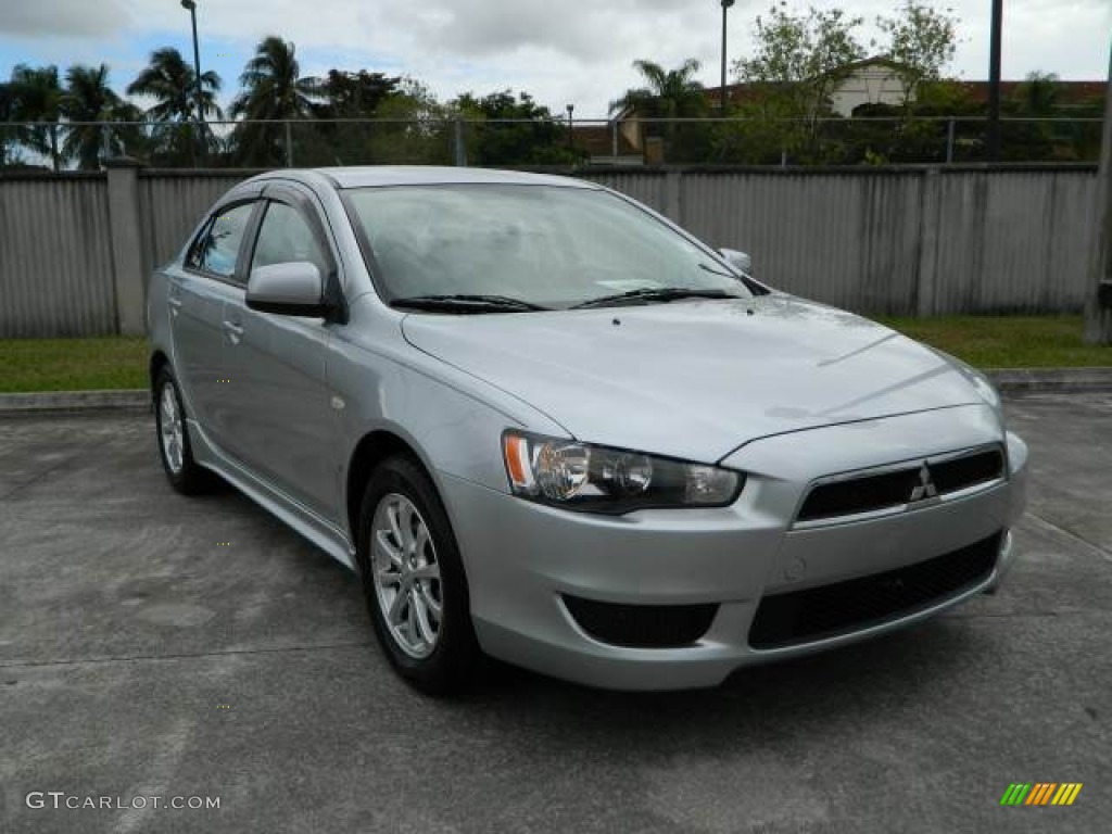 2010 Lancer ES - Apex Silver Metallic / Black photo #1