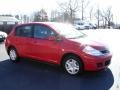 2012 Red Alert Nissan Versa 1.8 S Hatchback  photo #3