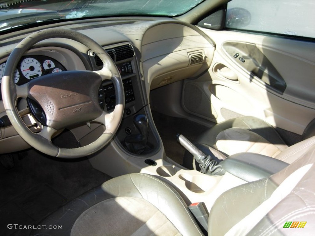 Medium Parchment Interior 2001 Ford Mustang Cobra Coupe Photo #76086746